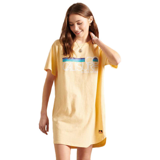 Superdry Γυναικείο φόρεμα Cali Surf Raglan T-Shirt Dress